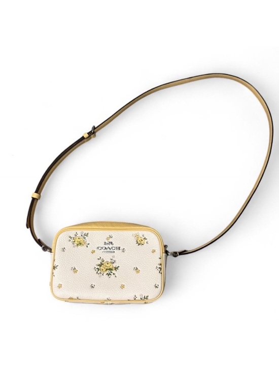 Coach Handbags - Coach Mini Jamie Floral Cream Crossbody Bag